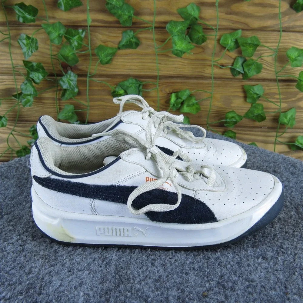 PUMA Sneaker G.V. Monaco‎ Boys Y 1 Medium Athletic White Synthetic Lace Up